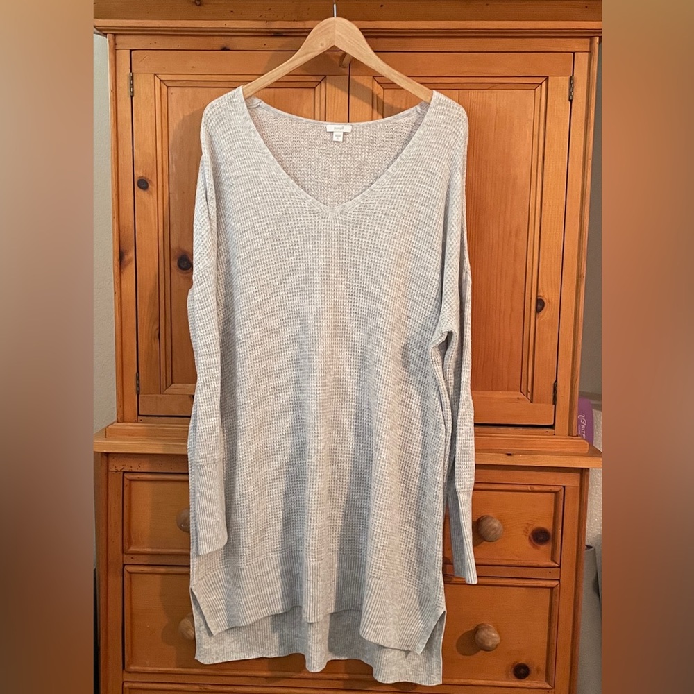 J. Jill PureJill super soft and light heather gray hi/lo tunic/dress,LargeTall